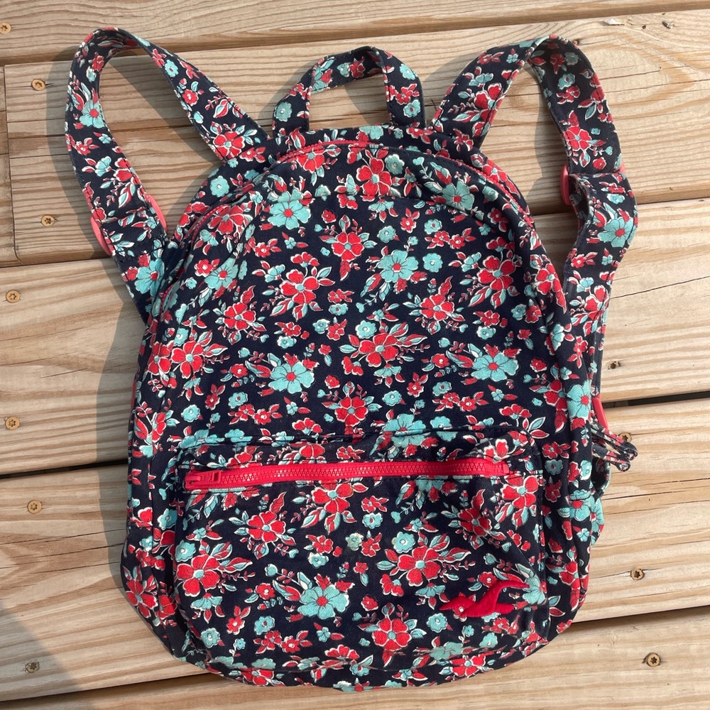 Hollister navy floral backpack - Picture 1 of 5